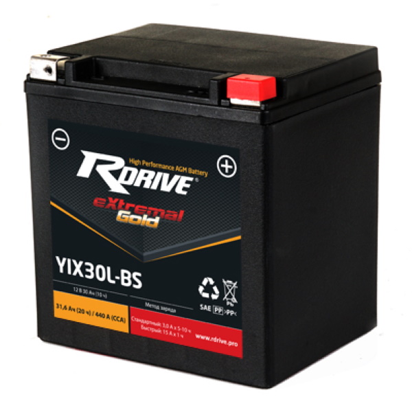 фото Аккумулятор rdrive gold yix30l-bs