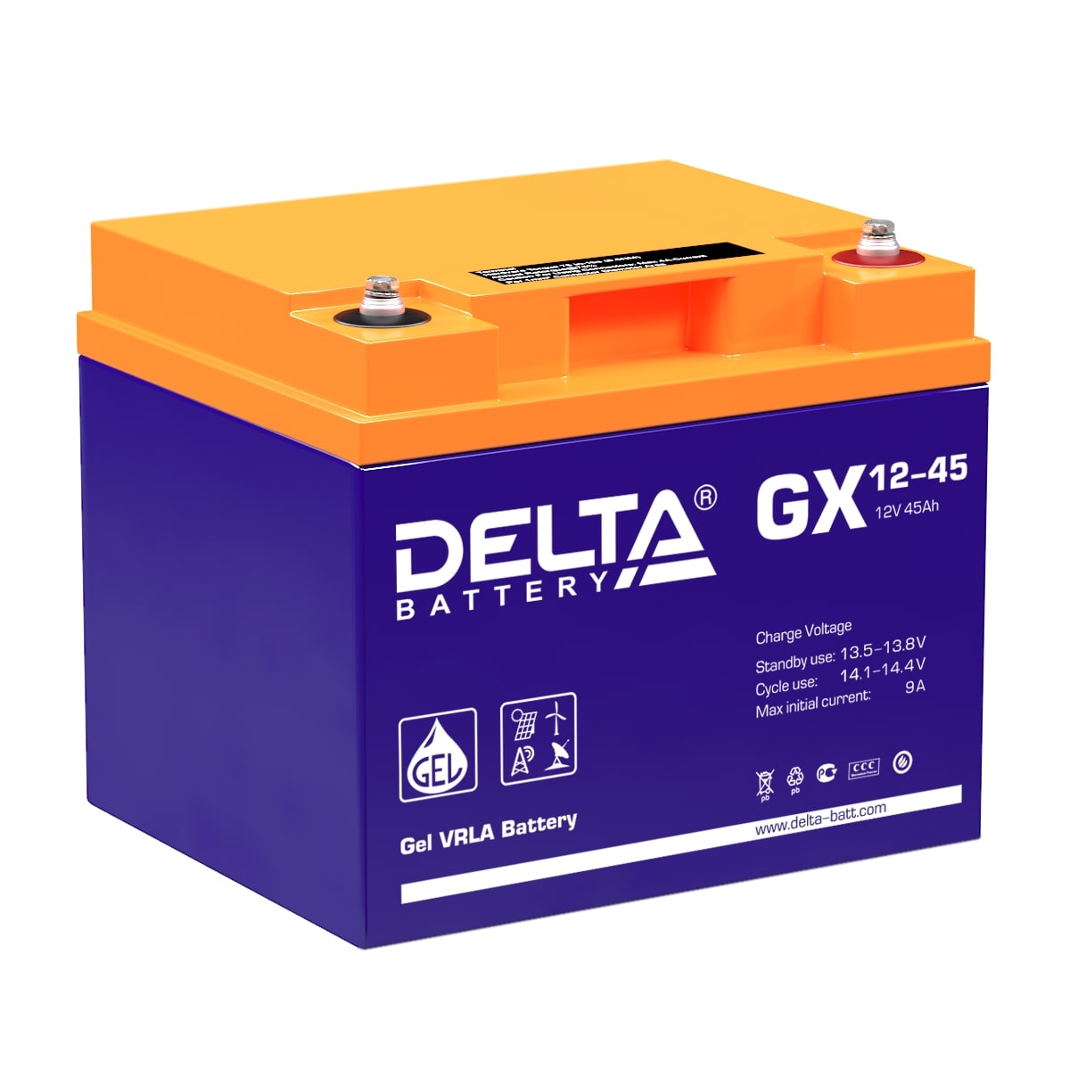 фото Аккумулятор delta gx 12-45