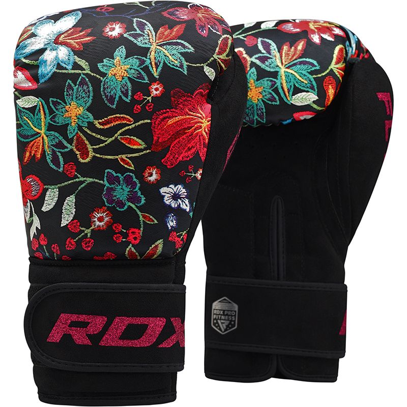 Боксерские перчатки RDX FL-3 цветочный принт, 10 унций