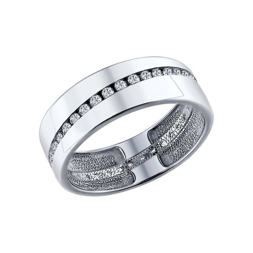

Кольцо из серебра р. 19,5 SOKOLOV 94110027, фианит, 94110027