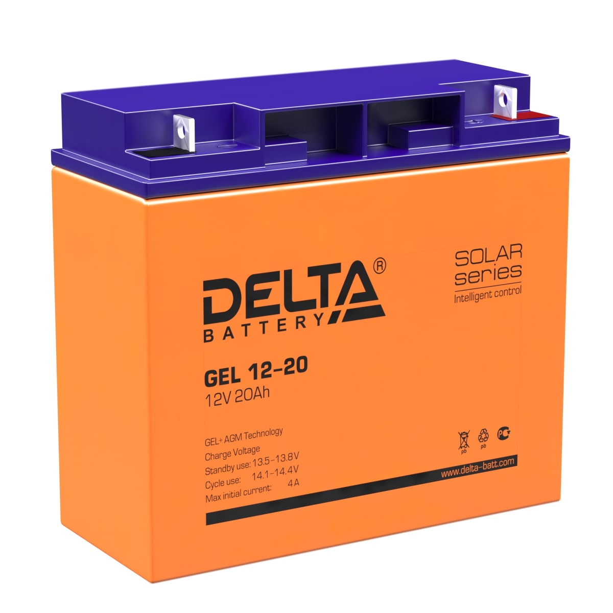 фото Аккумулятор delta gel 12-20