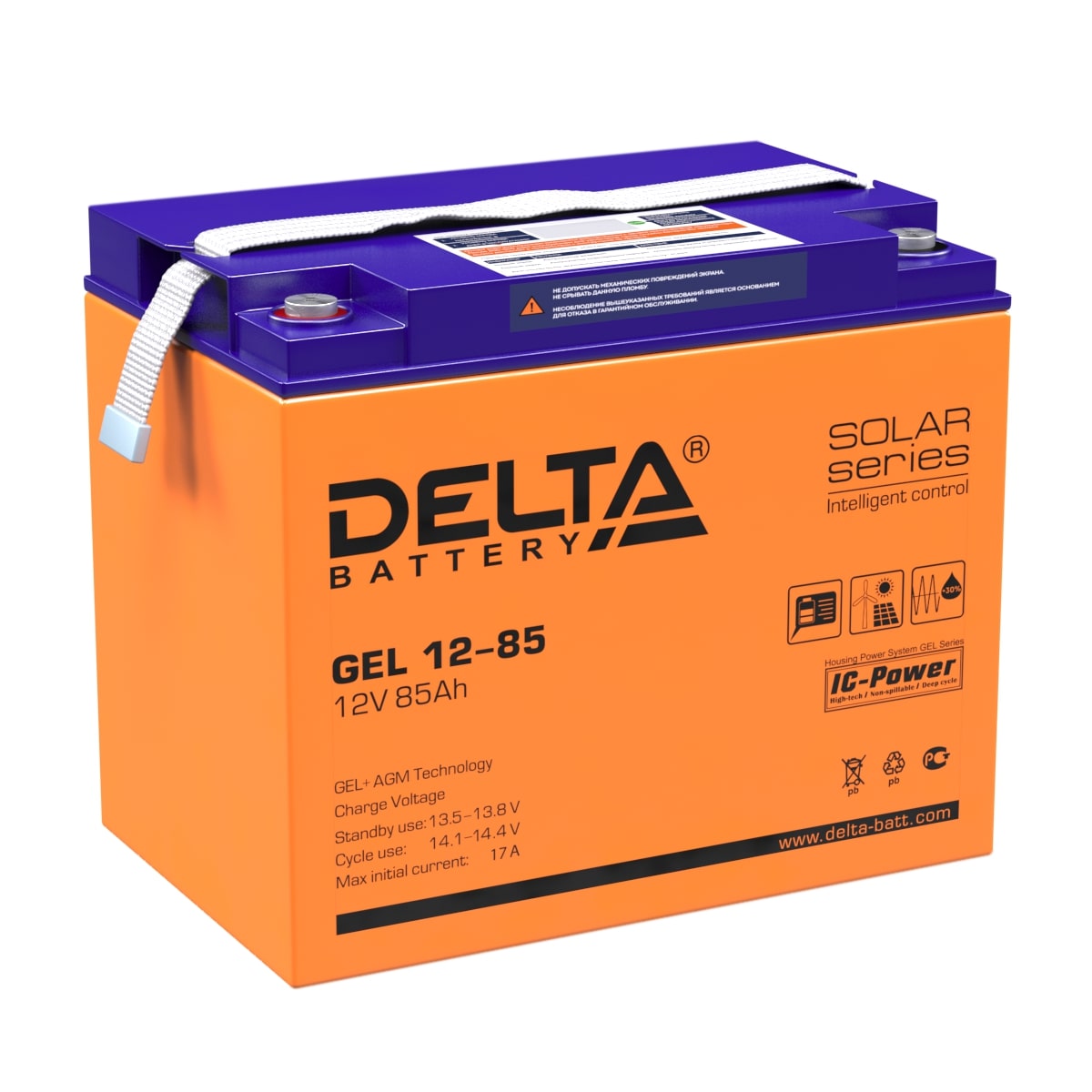 фото Аккумулятор delta gel 12-85