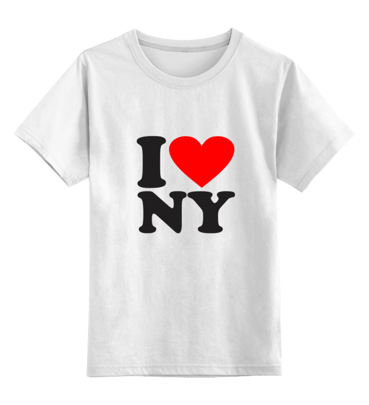 Купить 0000000673324, Детская футболка классическая Printio I love ny, р. 152,