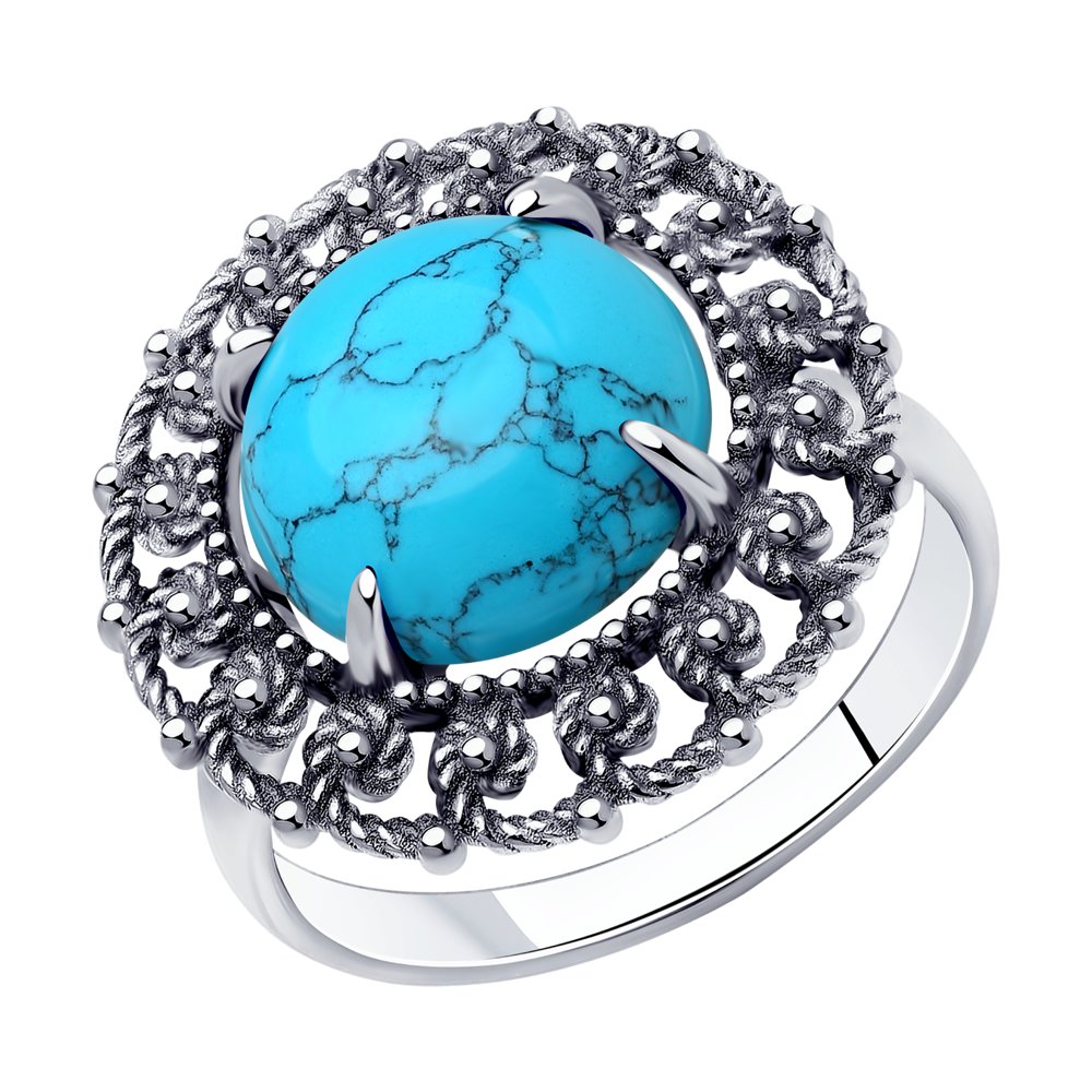 

Кольцо из серебра с бирюзой р. 19 Diamant 95-310-00856-1, 95-310-00856-1