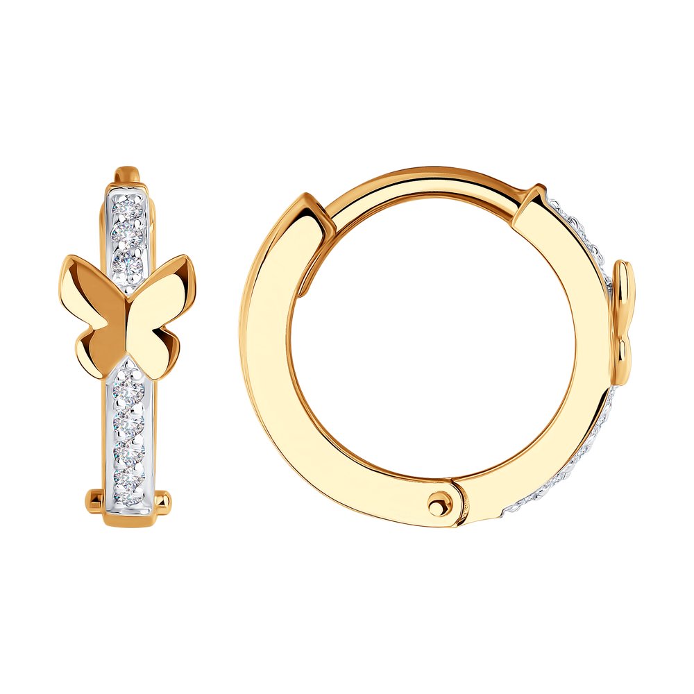 

Серьги женские из золота SOKOLOV 029046, фианит, 029046