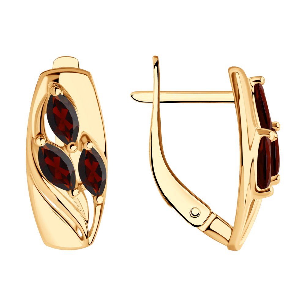 

Серьги женские из золота SOKOLOV 37727491, гранат, 37727491