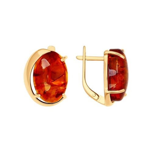 

Серьги женские из серебра SOKOLOV 93020624, янтарь, 93020624
