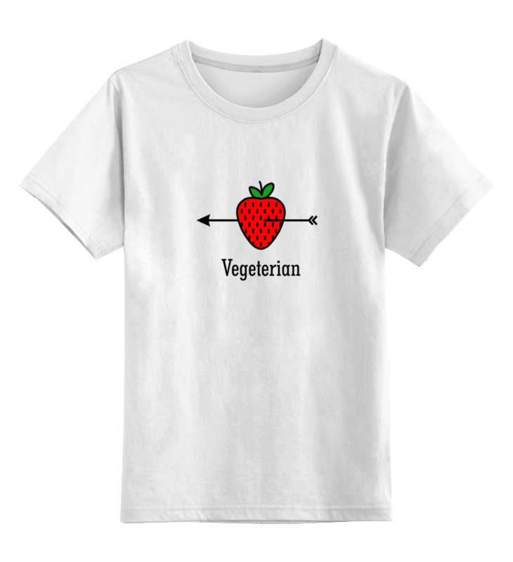 

Детская футболка классическая Printio Vegeterian, р. 140, Белый, 0000000686871