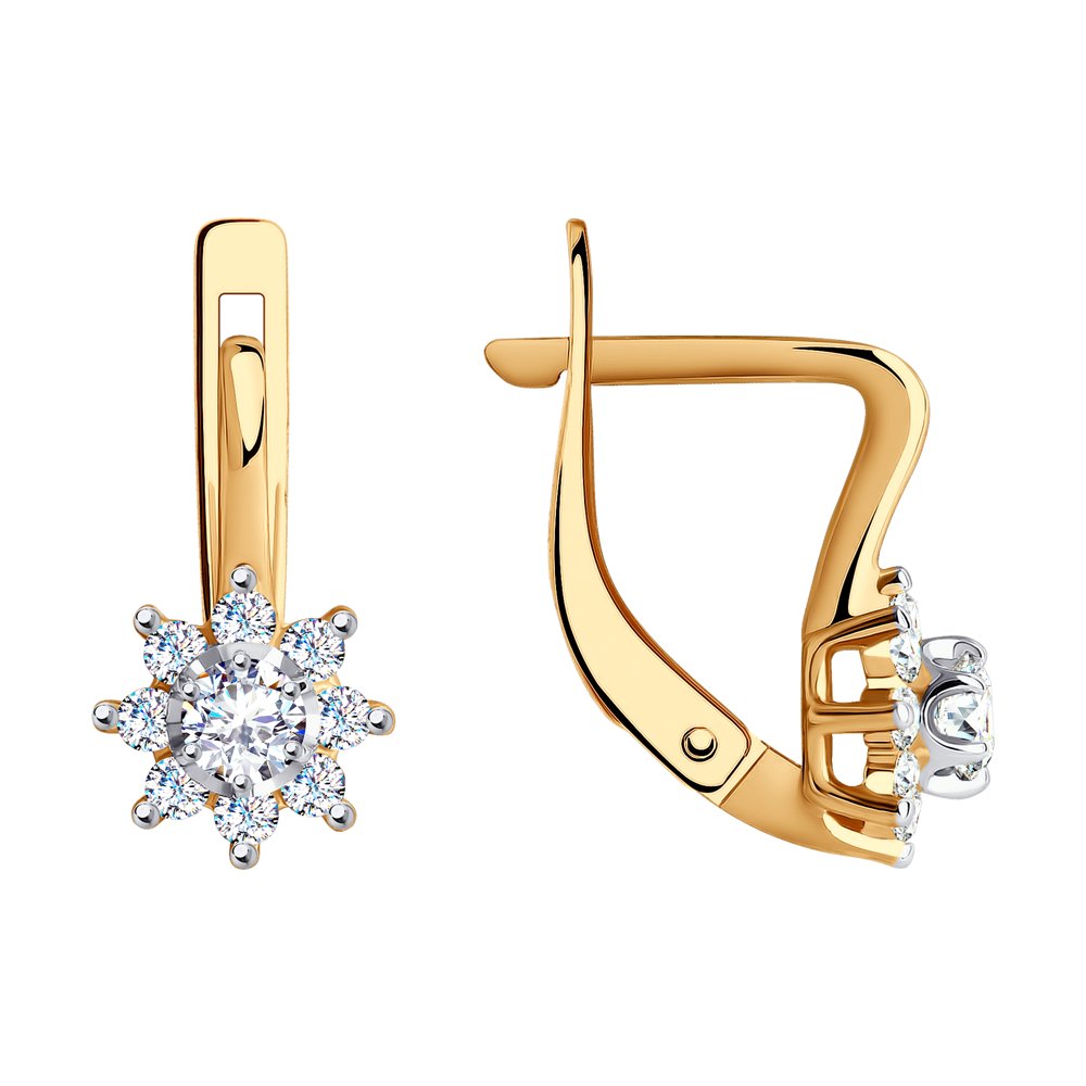 

Серьги из красного золота SOKOLOV 029207, фианит, 029207