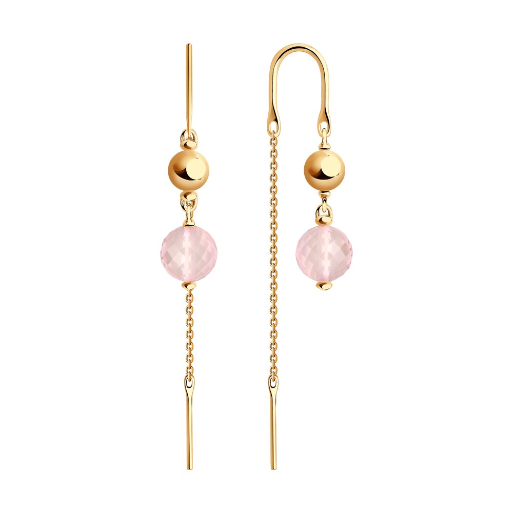 

Серьги женские из золота SOKOLOV 727547, кварц, 727547