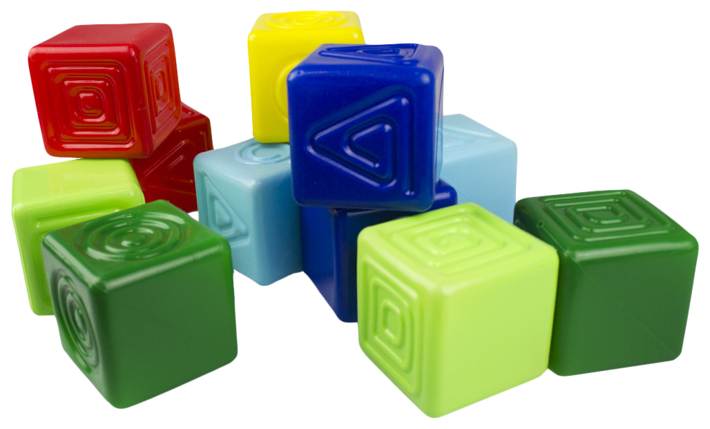 Кубики тактильные Десятое Королевство 02323 12 элементов