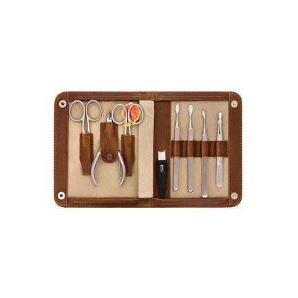 фото Mertz manicure маникюрный набор, 8 пр., футляр коричневый a8422d mertz manicure