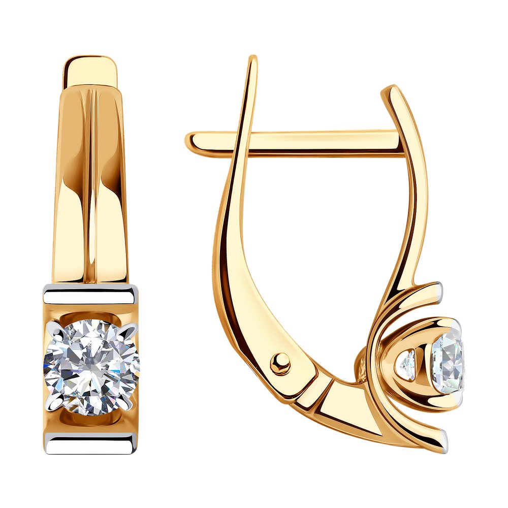 

Серьги из красного золота SOKOLOV 028878, фианит, 028878