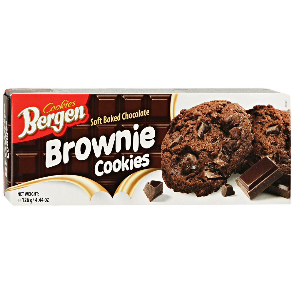 фото Печенье bergen brownie cookies bergen, 126 г