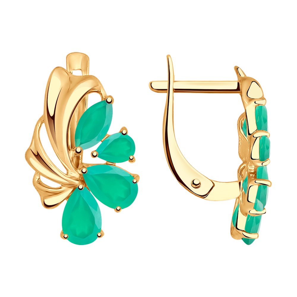 Серьги женские из золота SOKOLOV 724763, агат