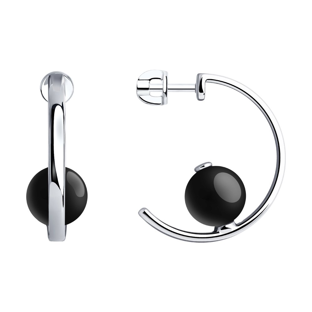

Серьги женские из серебра SOKOLOV 83020069, агат, 83020069