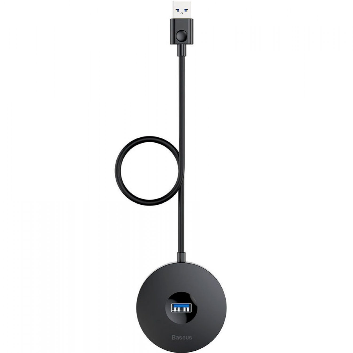 

ХАБ USB-разветвитель 4 порта Baseus Round Box Black 1m, CAHUB-U01