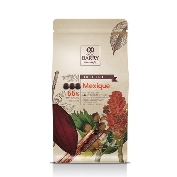 Шоколад Cacao Barry MEXIQUE - Темный, 66%, 1кг. (CHD-N66MEX-2B-U75)