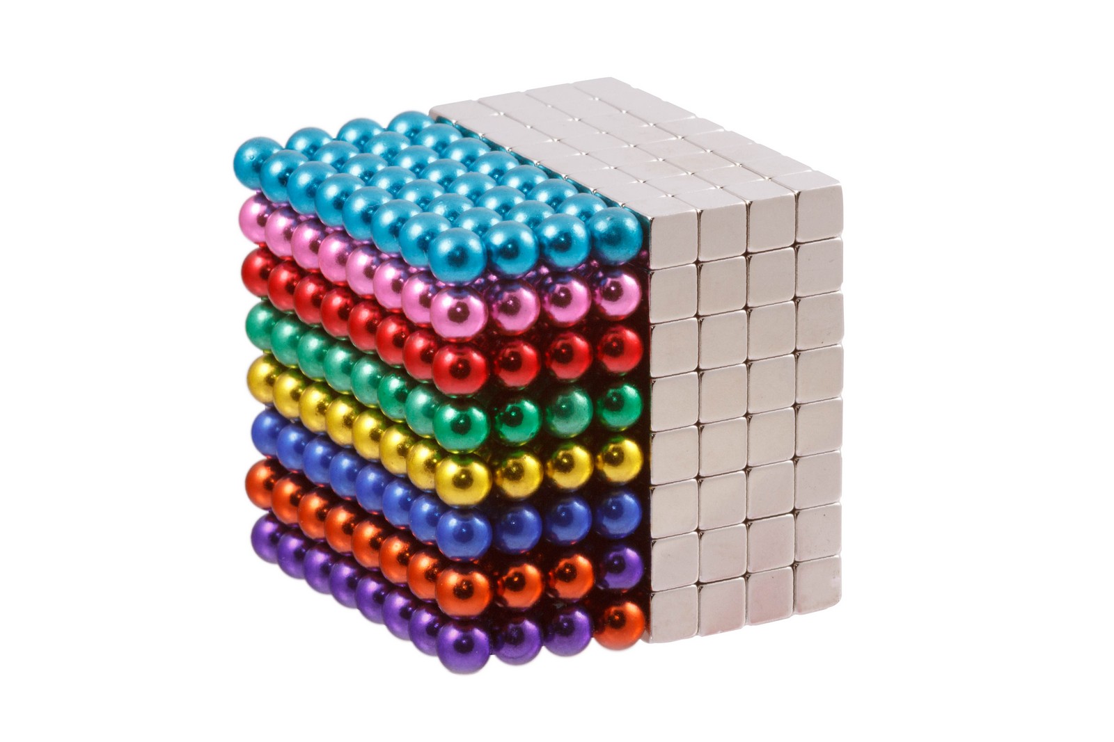 фото Куб из магнитных шариков и кубиков forceberg 512 элементов