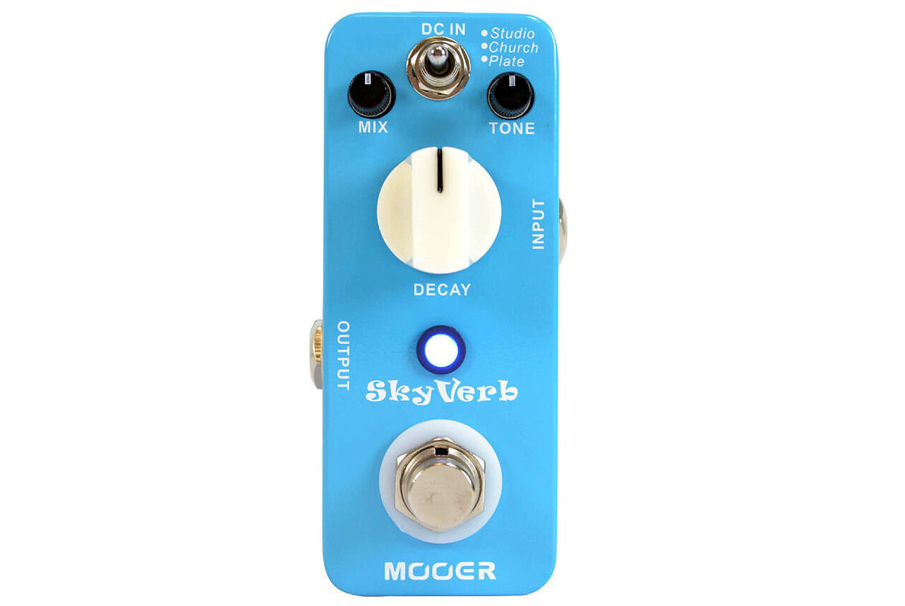 

Педаль эффектов для электрогитары мини Mooer Skyverb Digital Reverb, Синий