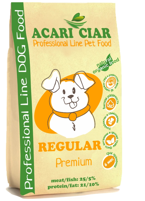

Сухой корм для собак Acari Ciar Regular говядина средняя гранула, 5кг, Regular