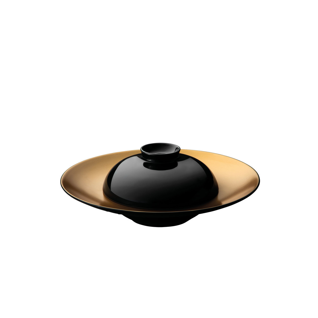 фото Глубокая сервировочная тарелка с миской berghoff черные