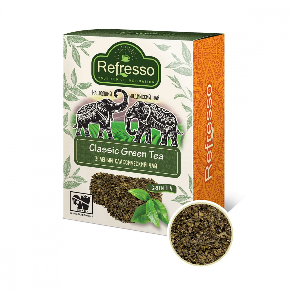 

Чай Refresso Classic Green Tea, зеленый крупнолистовой, 100 гр