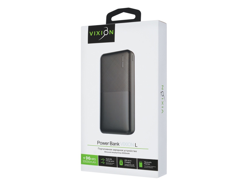 фото Внешний аккумулятор vixion dp-21 20000mah black