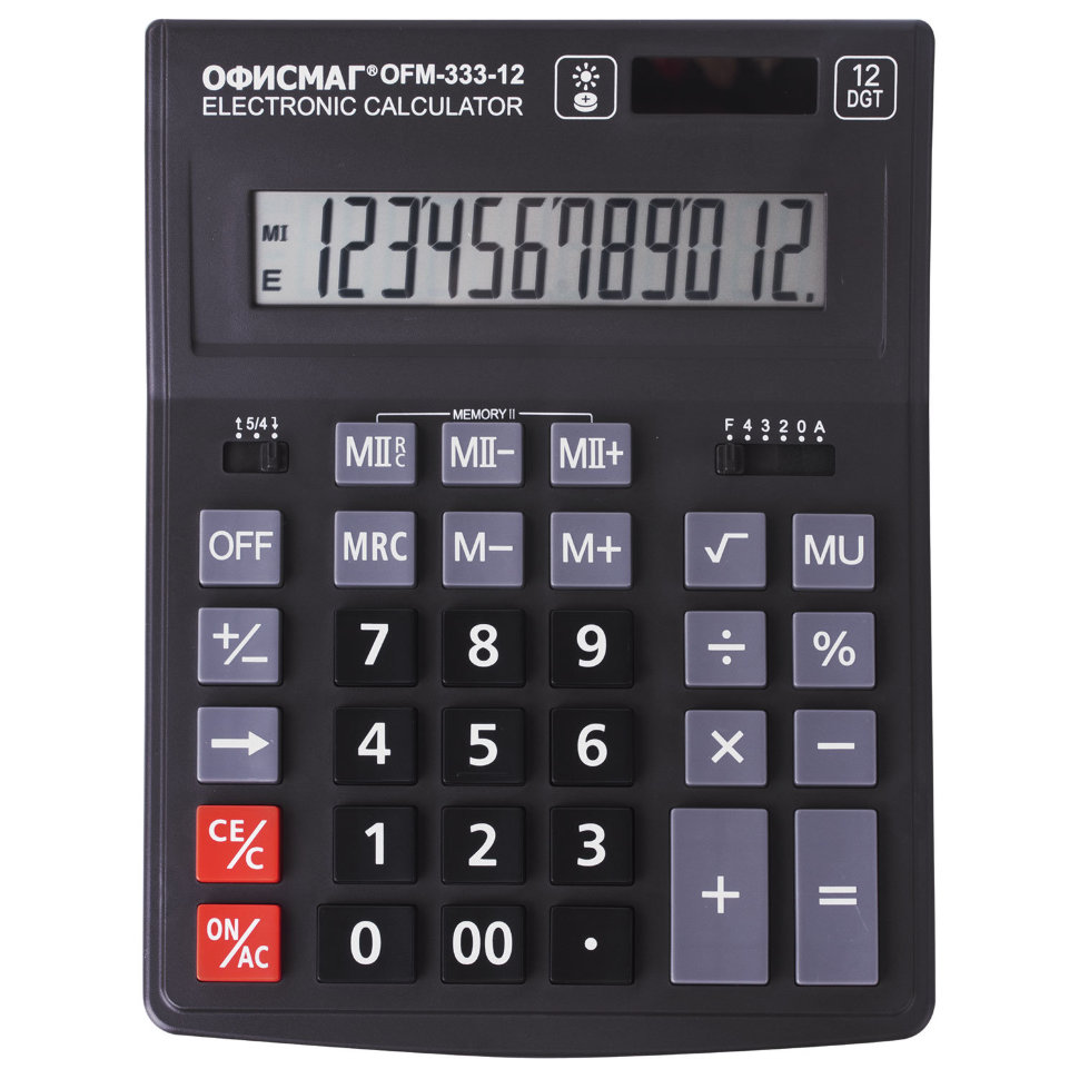 Калькулятор настольный Офисмаг OFM-333 12 разрядов 250462