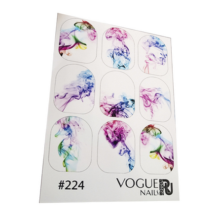 

Слайдеры для ногтей Vogue Nails водные наклейки украшения для маникюра, узоры, абстракция, Разноцветный