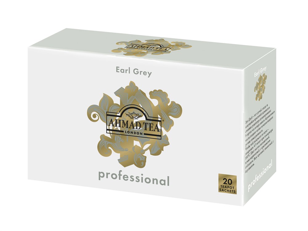 Чай Ahmad Tea Professional, Эрл Грей, чёрный, листовой, в пакетах для чайников, 20х5г