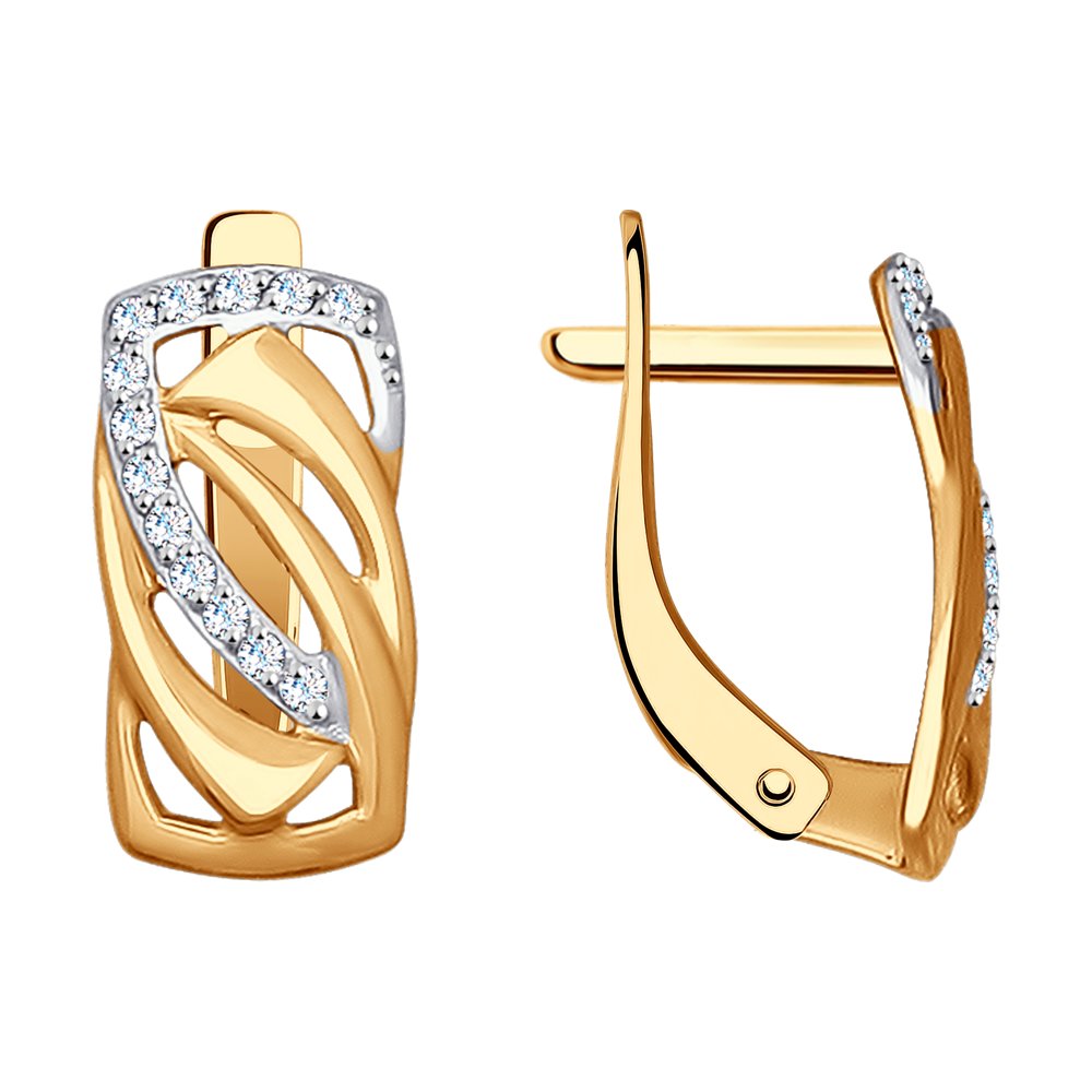 

Серьги женские из золота SOKOLOV 027189, фианит, 027189