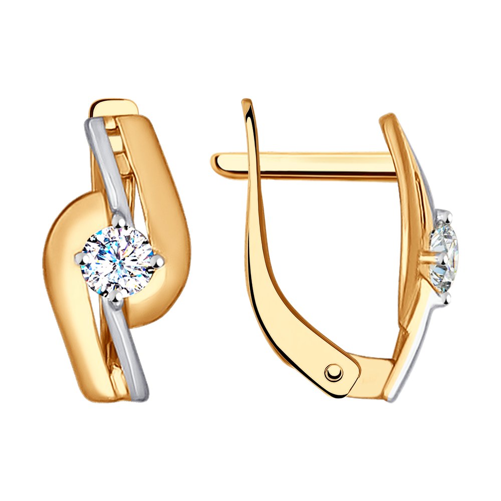 

Серьги женские из золота SOKOLOV 027207, фианит, 027207
