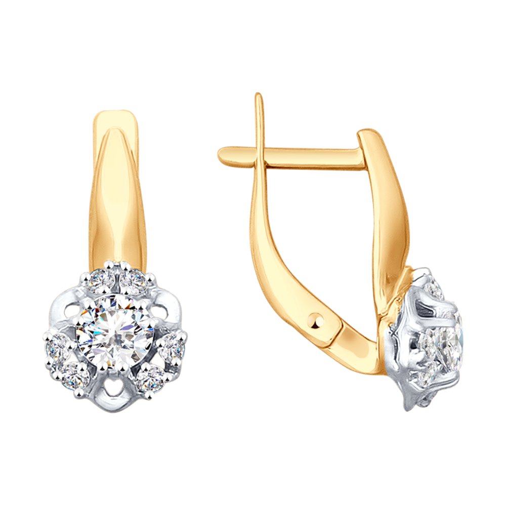 

Серьги женские из золота SOKOLOV 027967, фианит, 027967