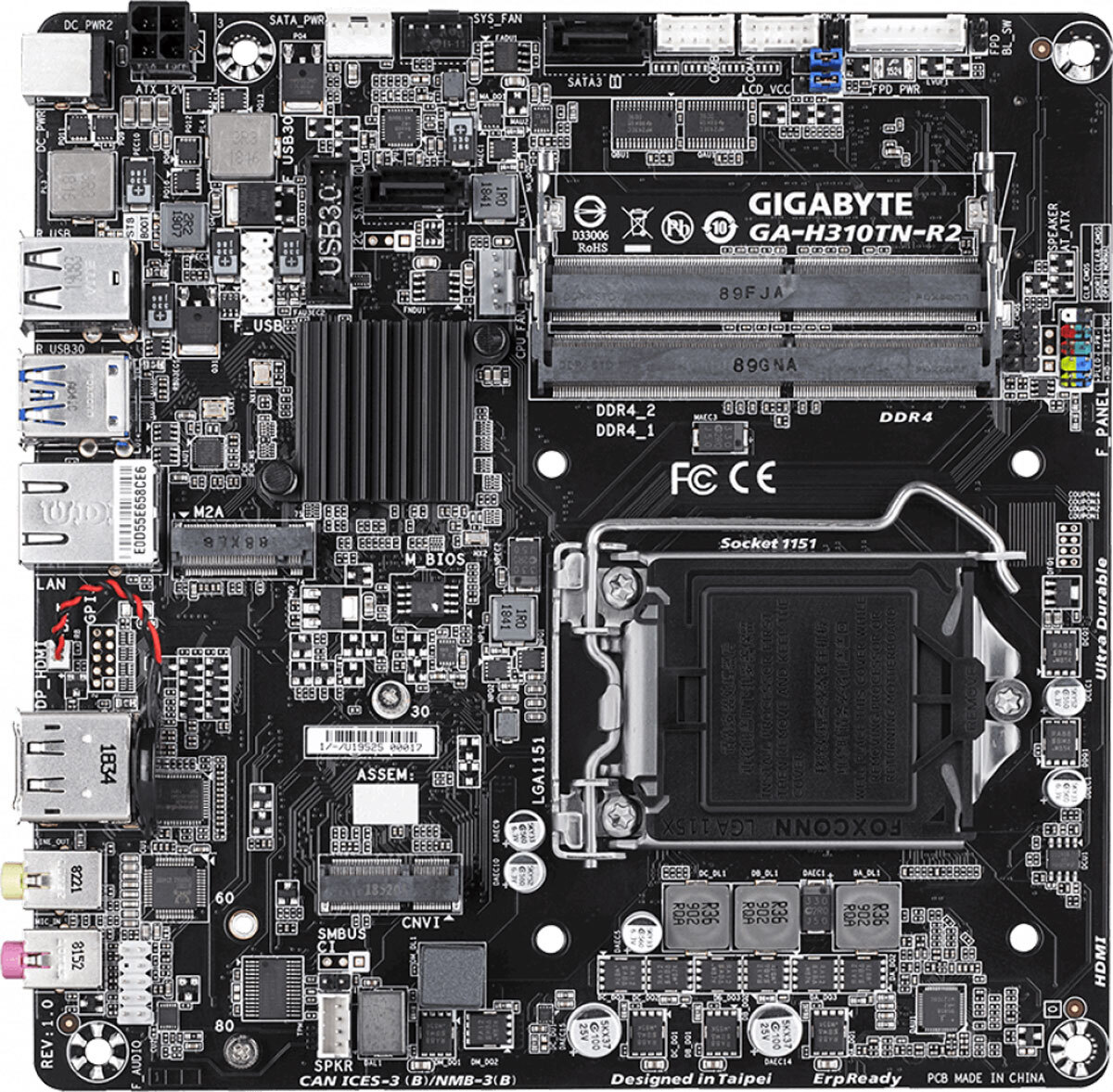 фото Материнская плата gigabyte ga-h310tn-r2