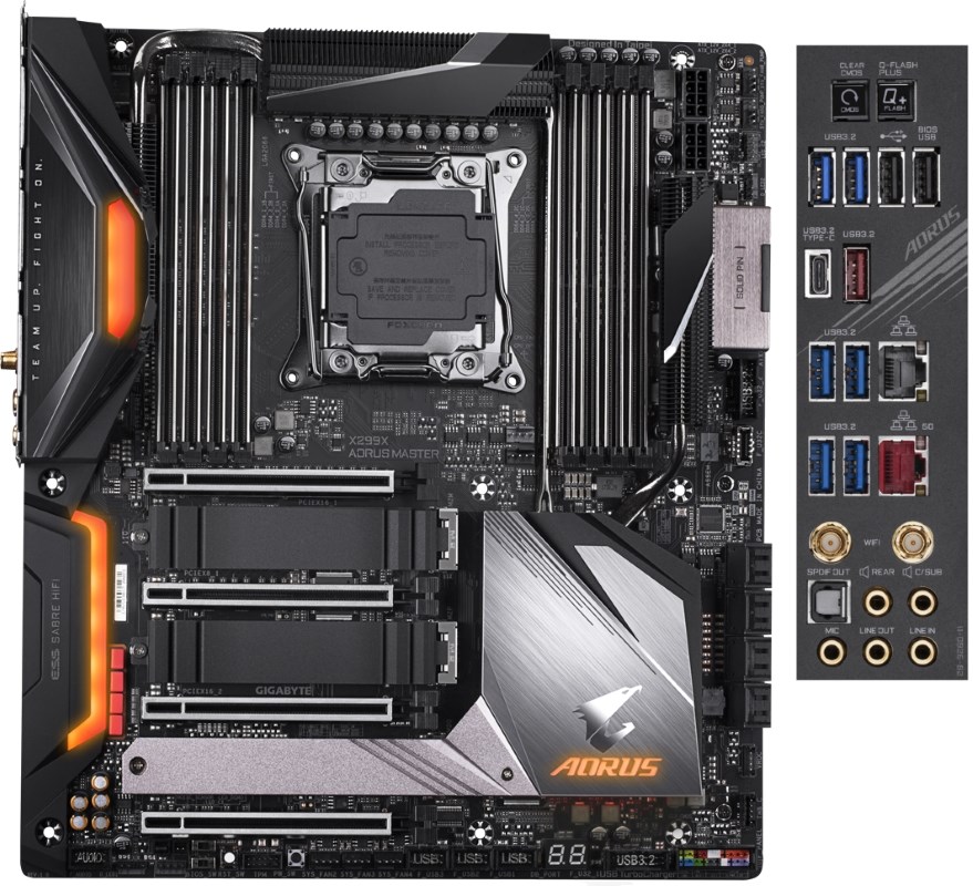 фото Материнская плата gigabyte x299x aorus master