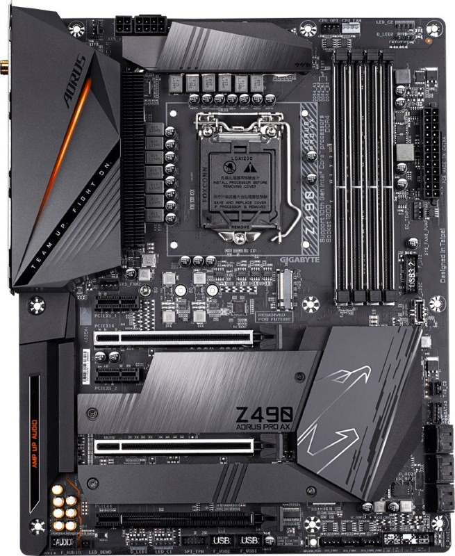 фото Материнская плата gigabyte z490 aorus pro ax