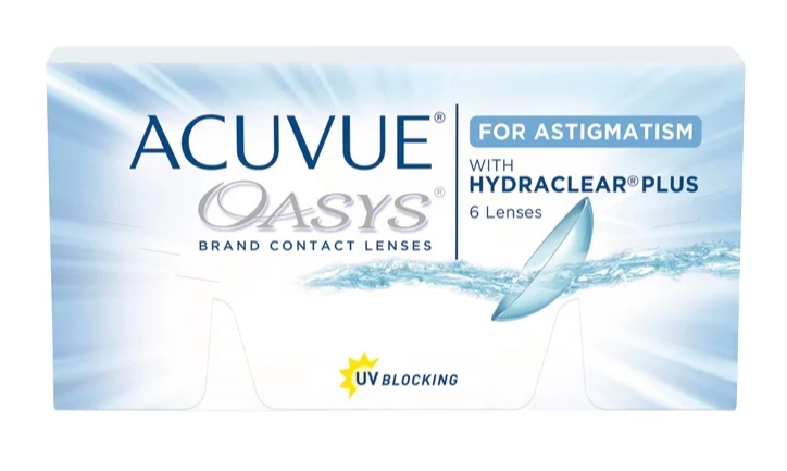 фото Контактные линзы acuvue oasys for astigmatism hydraclear plus 6 шт. r 8,6/-9/-1,25/ 50