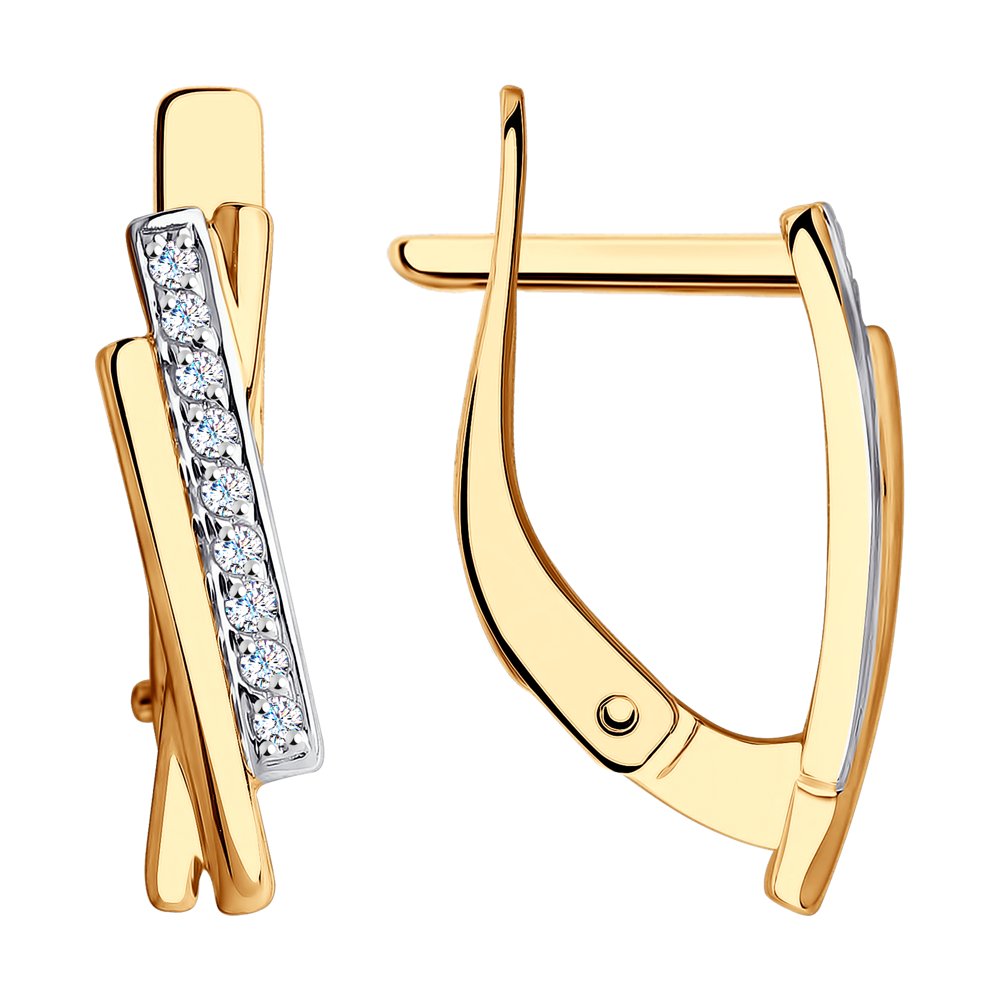 

Серьги женские из золота SOKOLOV 028524, фианит, 028524