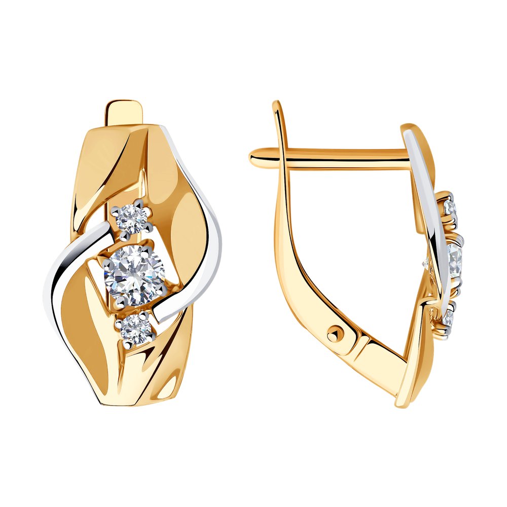 

Серьги женские из золота SOKOLOV 028721, фианит, 028721