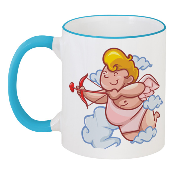 

Кружка Printio с цветной ручкой и ободком Купидон