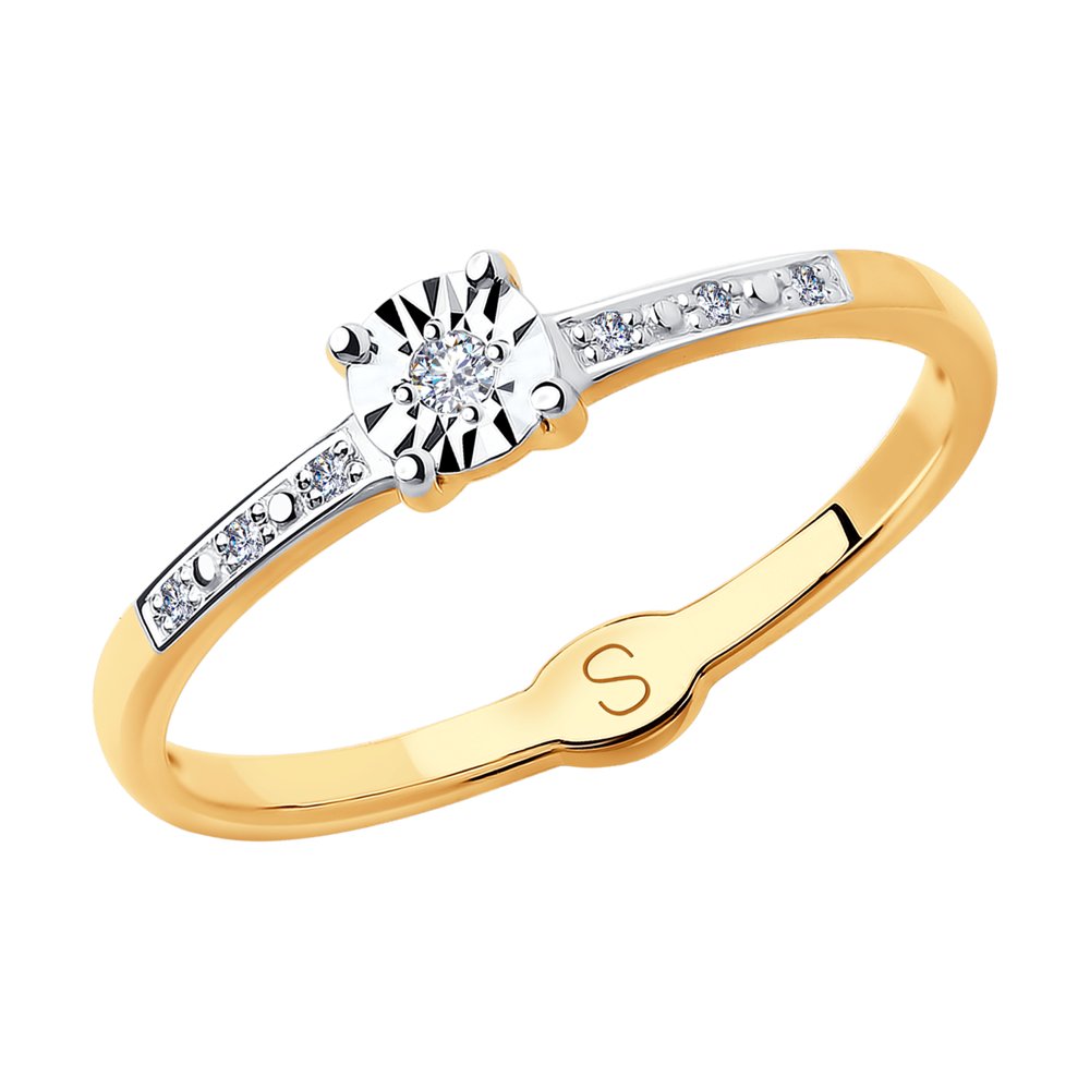 

Кольцо из золота р. 17 SOKOLOV Diamonds 1011713, бриллиант, 1011713
