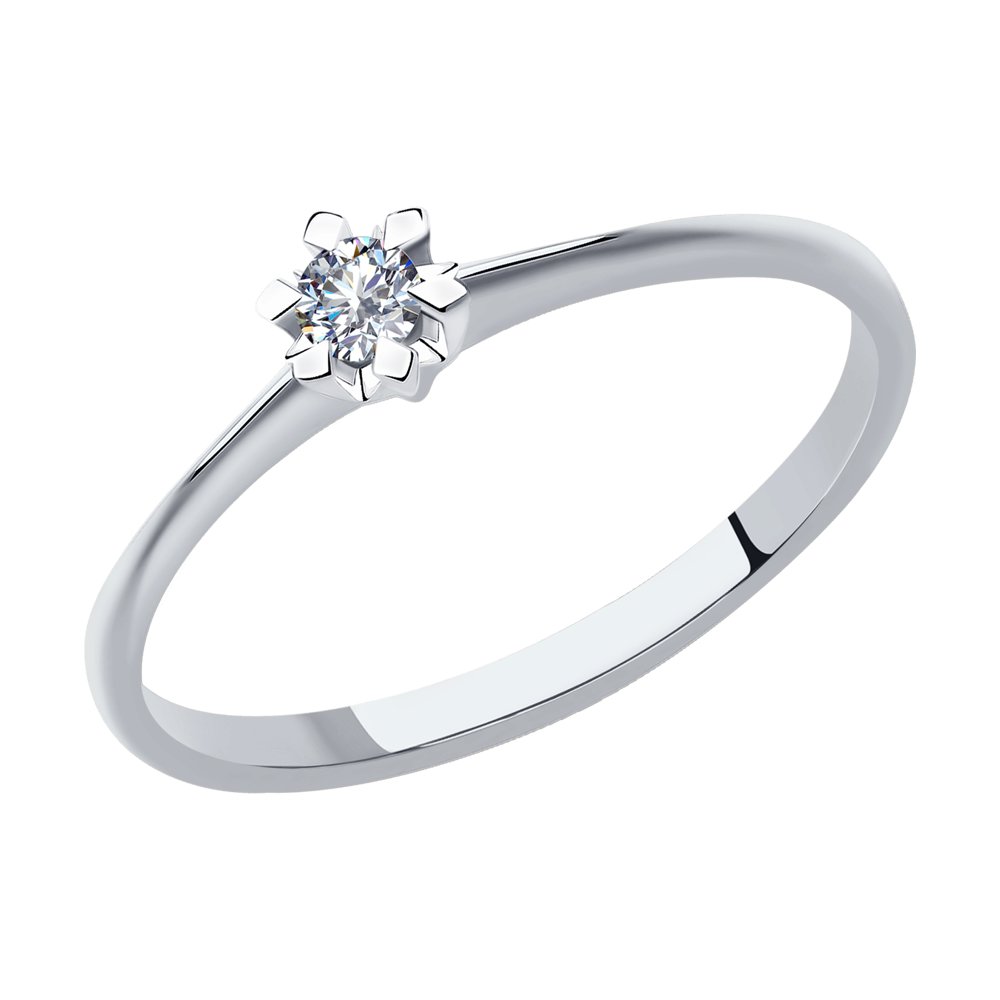 

Кольцо из золота р. 15 SOKOLOV Diamonds 1012007, бриллиант, 1012007