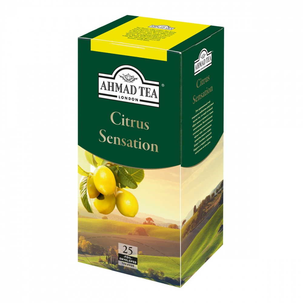 фото Чай черный ahmad tea citrus sensation с лаймом 25 пакетиков