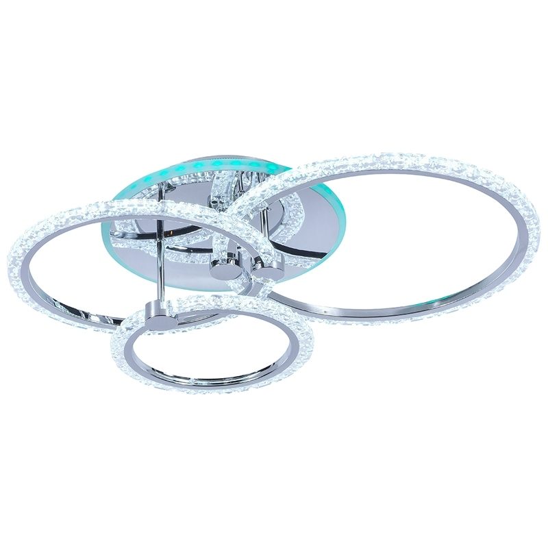 фото Светодиодная люстра 18027/3 chr 90w+7w rgb profit light