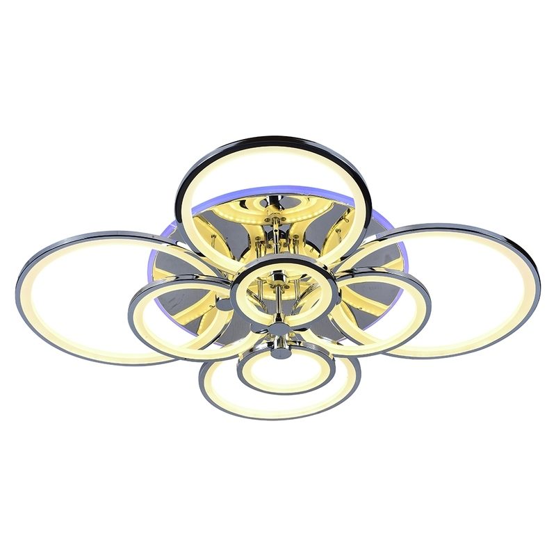 фото Светодиодная люстра 8077/8 chr 256w+11w rgb profit light