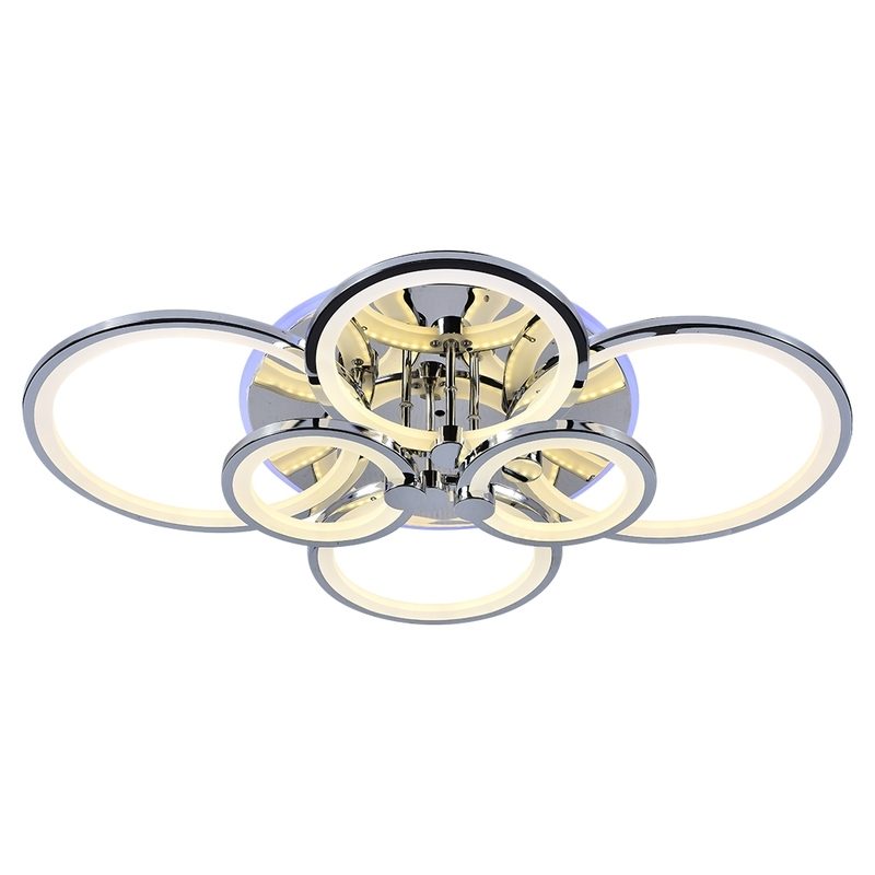 фото Светодиодная люстра 8077/6 chr 168w+8w rgb profit light