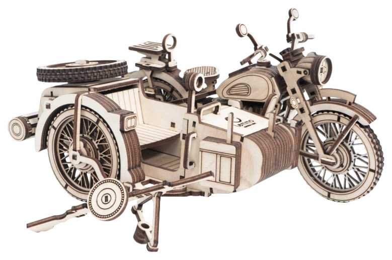 фото Сборная модель из дерева lemmo мотоцикл с коляской уран 01-59