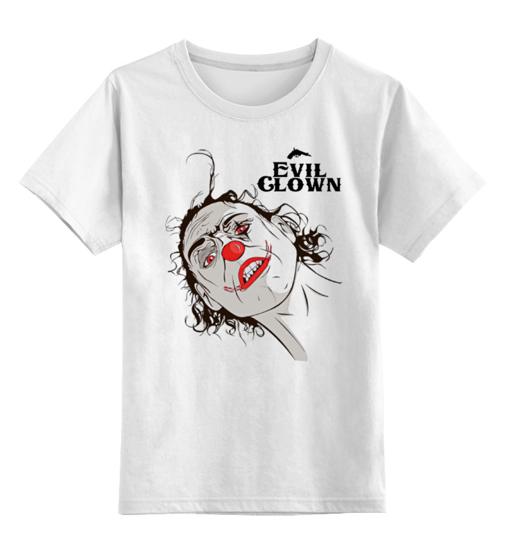 

Детская футболка классическая Printio Evil clown, р. 104, Белый, 0000000678108