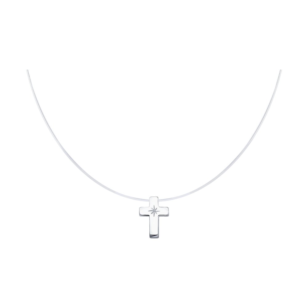 

Колье из серебра 40 см SOKOLOV 87070017, бриллиант, 87070017